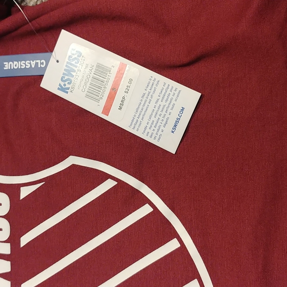 Maroon and white short sleeve crop top - Picture 2 of 13